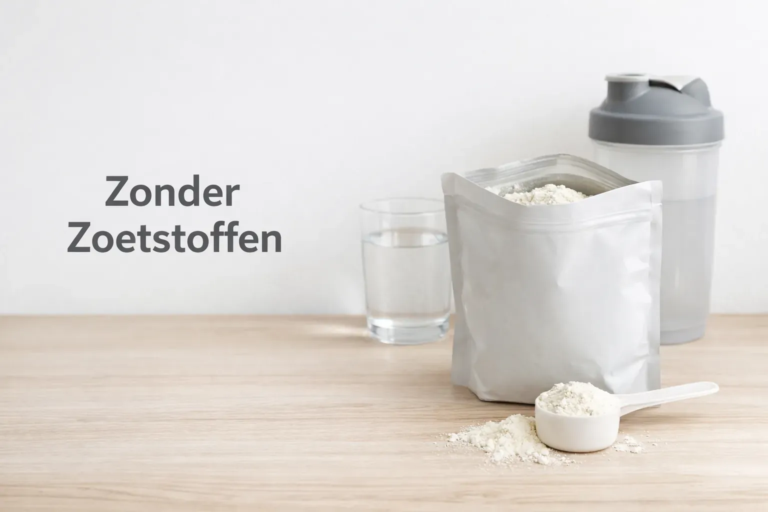 Eiwitpoeder zonder zoetstoffen